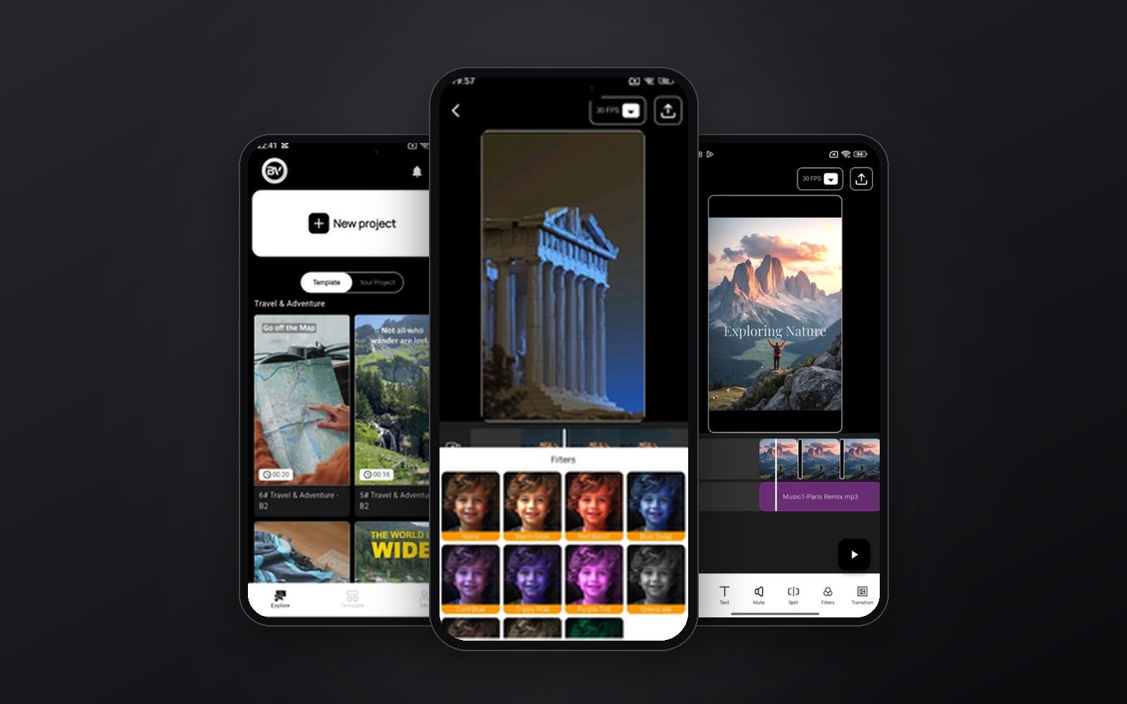 Bizvid app screens