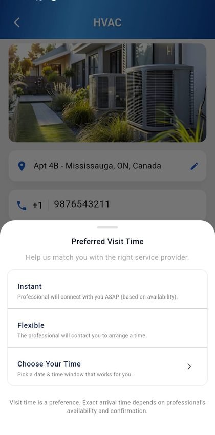 Fixonto customer app screen 3