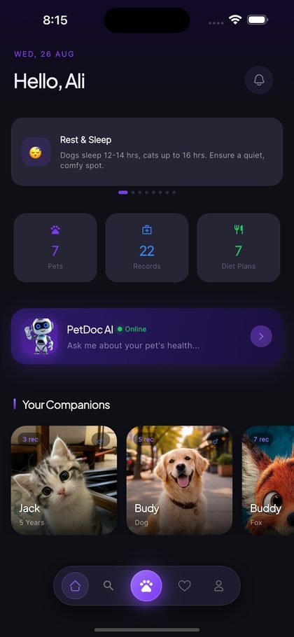Pet Profile screen 1