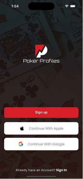 Poker Profiles screen 1