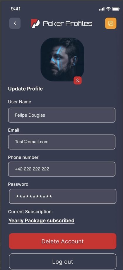 Poker Profiles screen 4